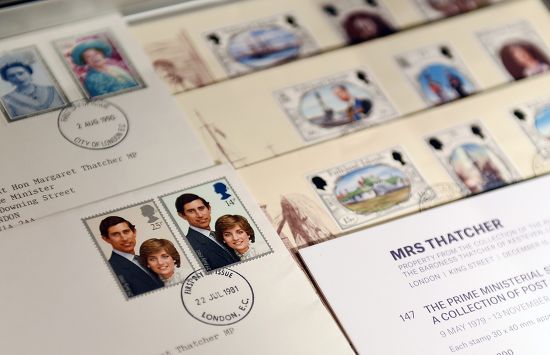 Private Stamp Collection Margaret Thatcher On Editorial Stock Photo ...