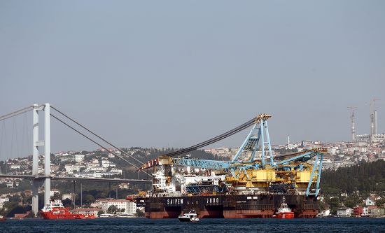 Pipelay Vessel Saipem 7000 Passes Through Editorial Stock Photo - Stock ...