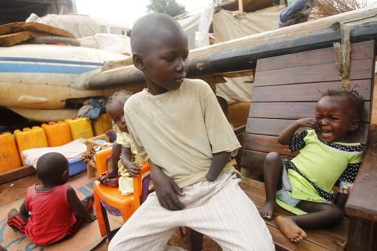 Central African Amputee Boy Missing His Editorial Stock Photo - Stock ...