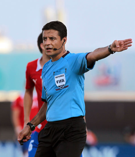 Iranian Referee Alireza Faghani Gestures During Editorial Stock Photo ...