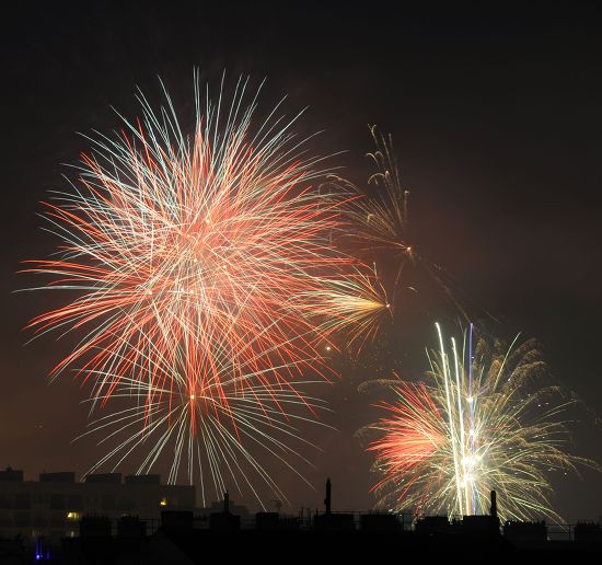 Fireworks Seen Over City Vienna Austria Editorial Stock Photo Stock