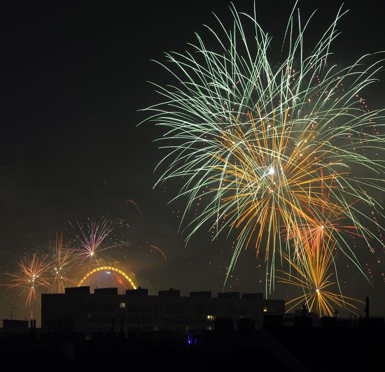 Fireworks Seen Over City Vienna Austria Editorial Stock Photo Stock