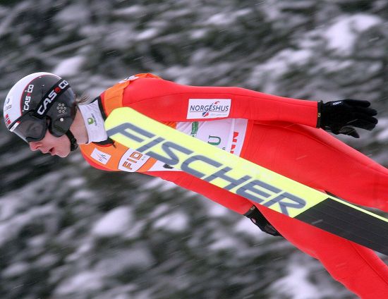 Norwegian Petter Tande Airborne During Ski Editorial Stock Photo