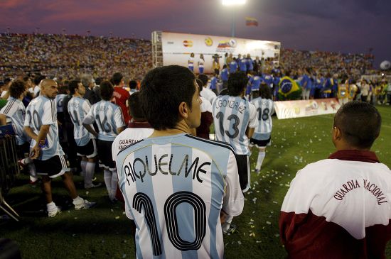 Juan Roman Riquelme's Copa America Argentina jersey