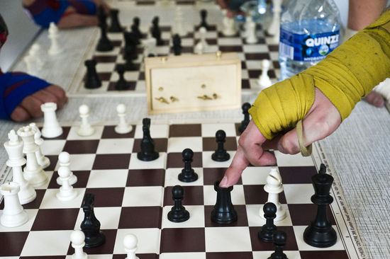 Chess Boxers Playing Against Each Other Editorial Stock Photo - Stock 