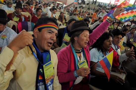 Ecuadorian Natives Participate Indigenous Solidarity Meeting Editorial ...