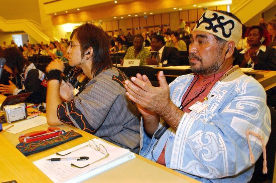 Members Ethnic Ainu Community Japan Listen Editorial Stock Photo ...