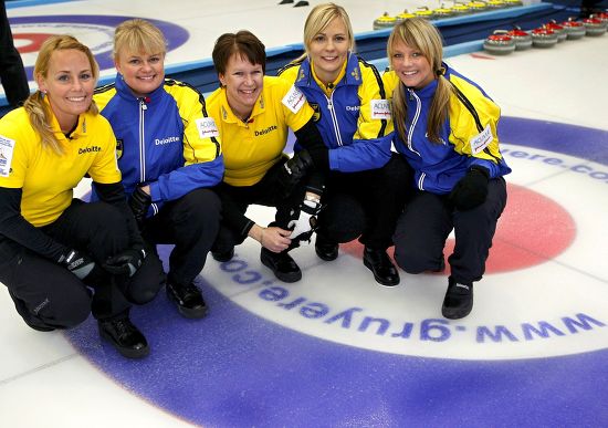 Swedish Womens Curling Team Members Lr Editorial Stock Photo - Stock ...