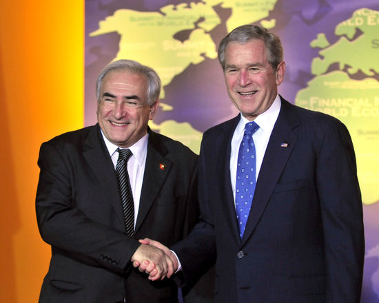 President George W Bush Welcomes Dominique Editorial Stock Photo ...