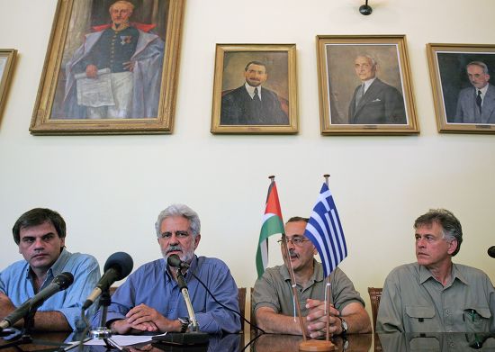 Greek Propalestinian Activists Takis Politis L Editorial Stock Photo - Stock Image | Shutterstock Editorial