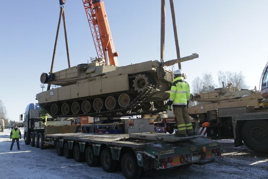 Us Army M1 Abrams Tank Unloaded Editorial Stock Photo - Stock Image ...