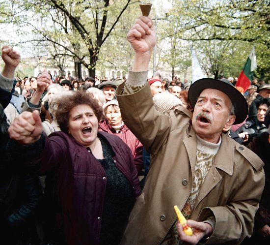 Sofia Bulgaria Supporter Bulgarias Socialist Party Editorial Stock