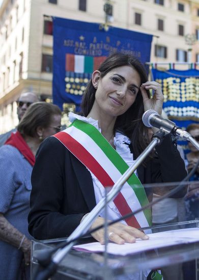 Rome Mayor Virginia Raggi C Attends Editorial Stock Photo - Stock Image ...