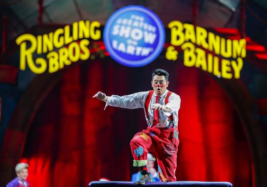 Actor Performs During Ringling Bros Barnum Editorial Stock Photo ...