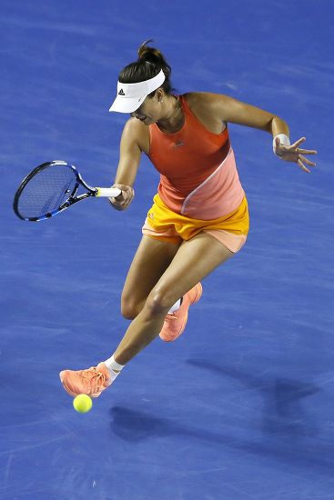 Garbine Muguruza Spain Action Against Barbora Editorial Stock Photo ...