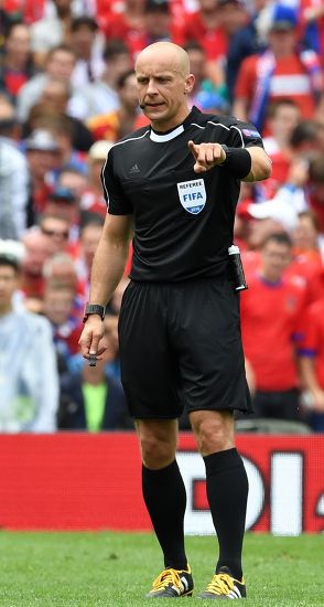 Polish Referee Szymon Marciniak During Uefa Editorial Stock Photo ...