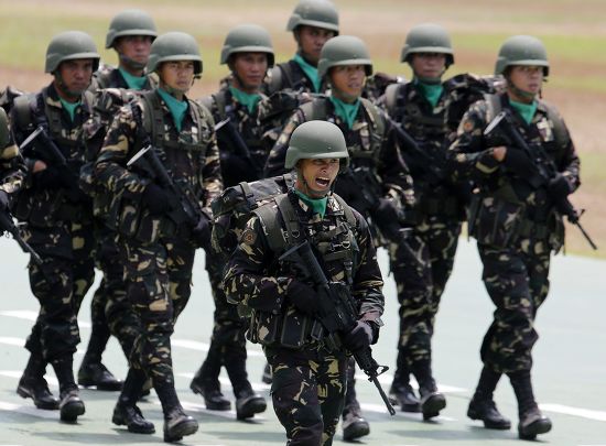 Filipino Army Soldiers Parade During Philippine Editorial Stock Photo ...