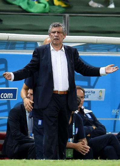 Greek Coach Fernando Santos Reacts During Editorial Stock Photo - Stock ...