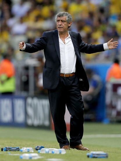 Greek Coach Fernando Santos Reacts During Editorial Stock Photo - Stock ...