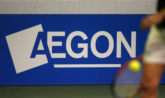 Branding Aegon Pro Series Tennis Tournament Editorial Stock Photo