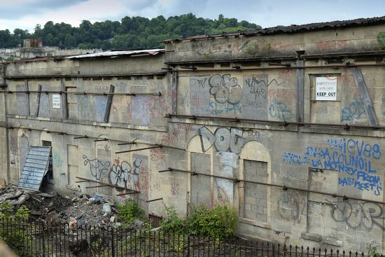 Derelict Vandalised Houses Graffiti End Hampton Editorial Stock Photo ...