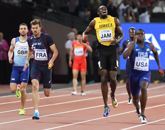 Usain Bolt Pulls Agony During His Editorial Stock Photo - Stock Image ...