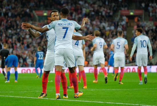 Goal Celebrations Marcus Rashford England After Editorial Stock Photo ...