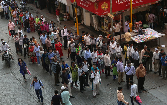 Indian People Stands Queue They Wait Editorial Stock Photo - Stock ...