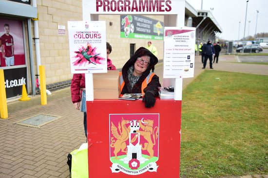 Smiling Lady Selling Todays Match Programmes Editorial Stock Photo ...