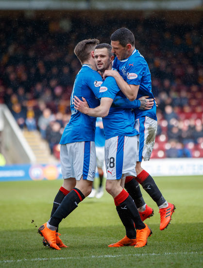 Jamie Murphy Rangers Sandwiched By Team Editorial Stock Photo - Stock ...