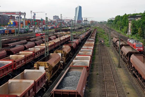 General View Freight Train Container Yard Editorial Stock Photo - Stock ...