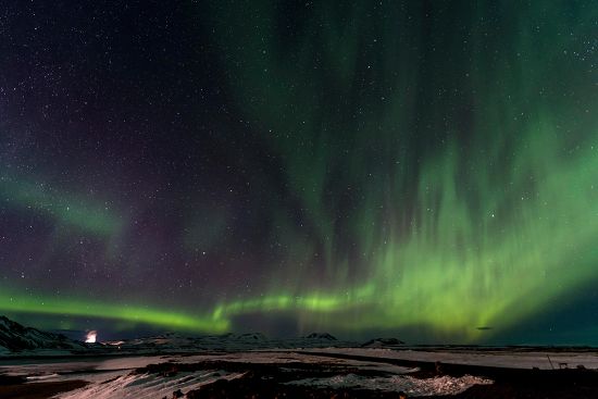Northern Lights Aurora Borealis Over Landscape Editorial Stock Photo ...