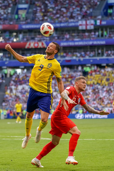 Marcus Berg Sweden Heading Ball Front Editorial Stock Photo - Stock ...