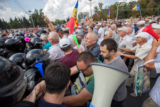 Citizens Struggle Riot Police During Protest Editorial Stock Photo ...