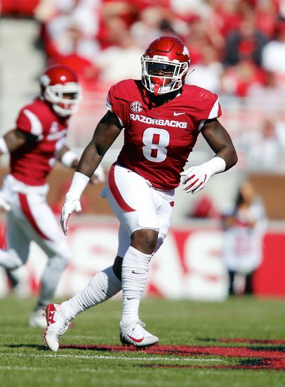 Razorback Linebacker Dejon Harris 8 Works Editorial Stock Photo - Stock ...