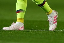 messi pink boots