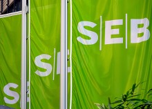 Flags Swedish Seb Bank Seen Company Offices Editorial Stock Photo
