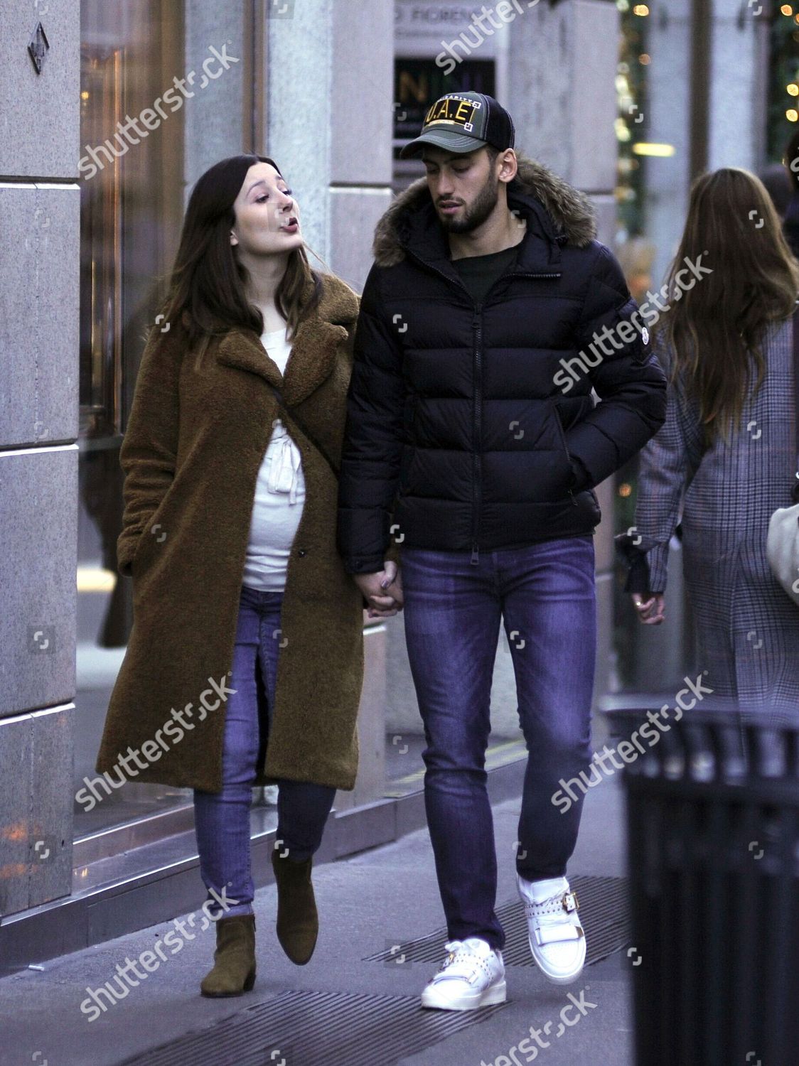 Hakan Calhanoglu Wife Sinem Gundogdu Editorial Stock Photo - Stock