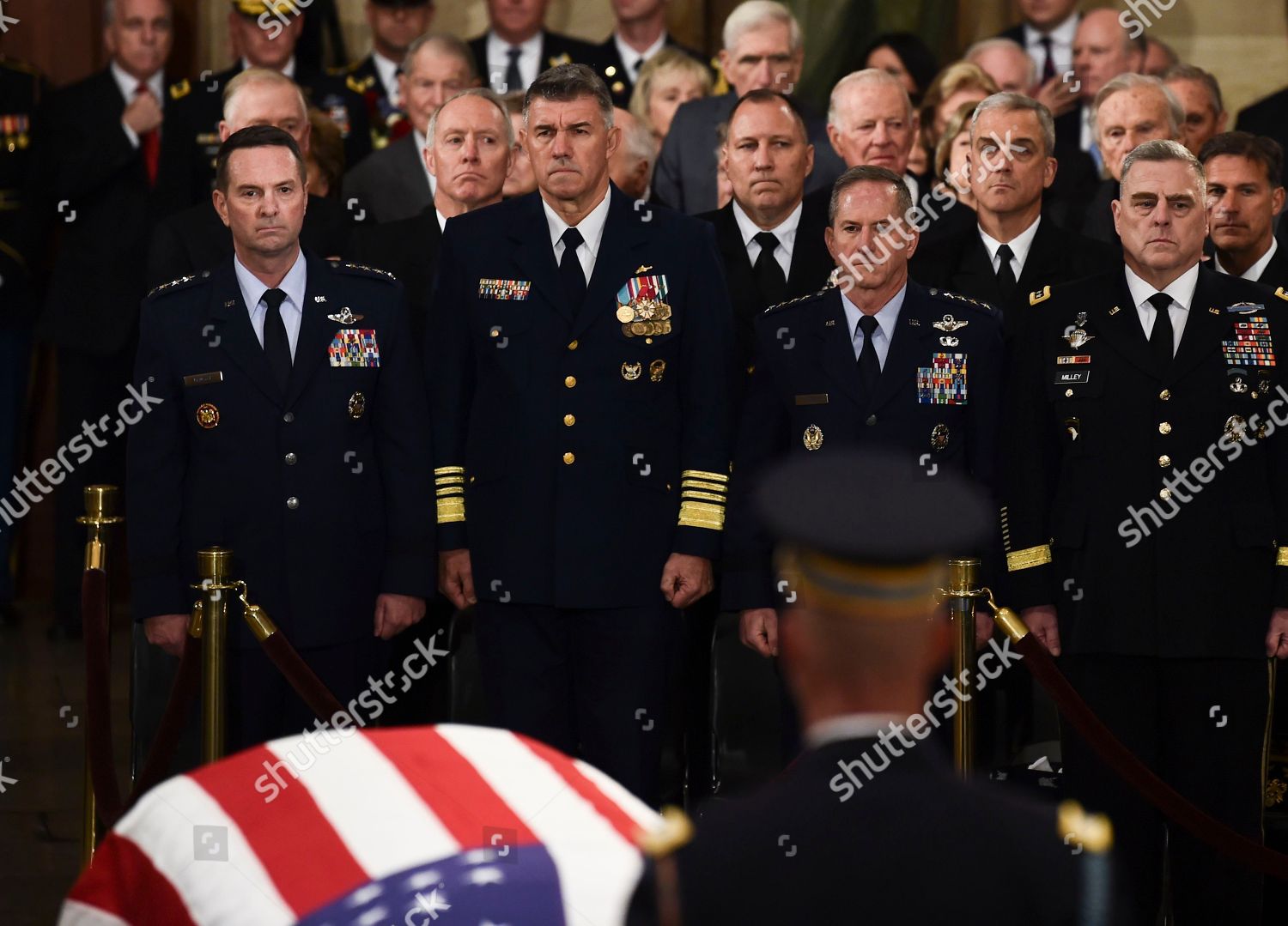 Members Military Stand Attention They Look Editorial Stock Photo 