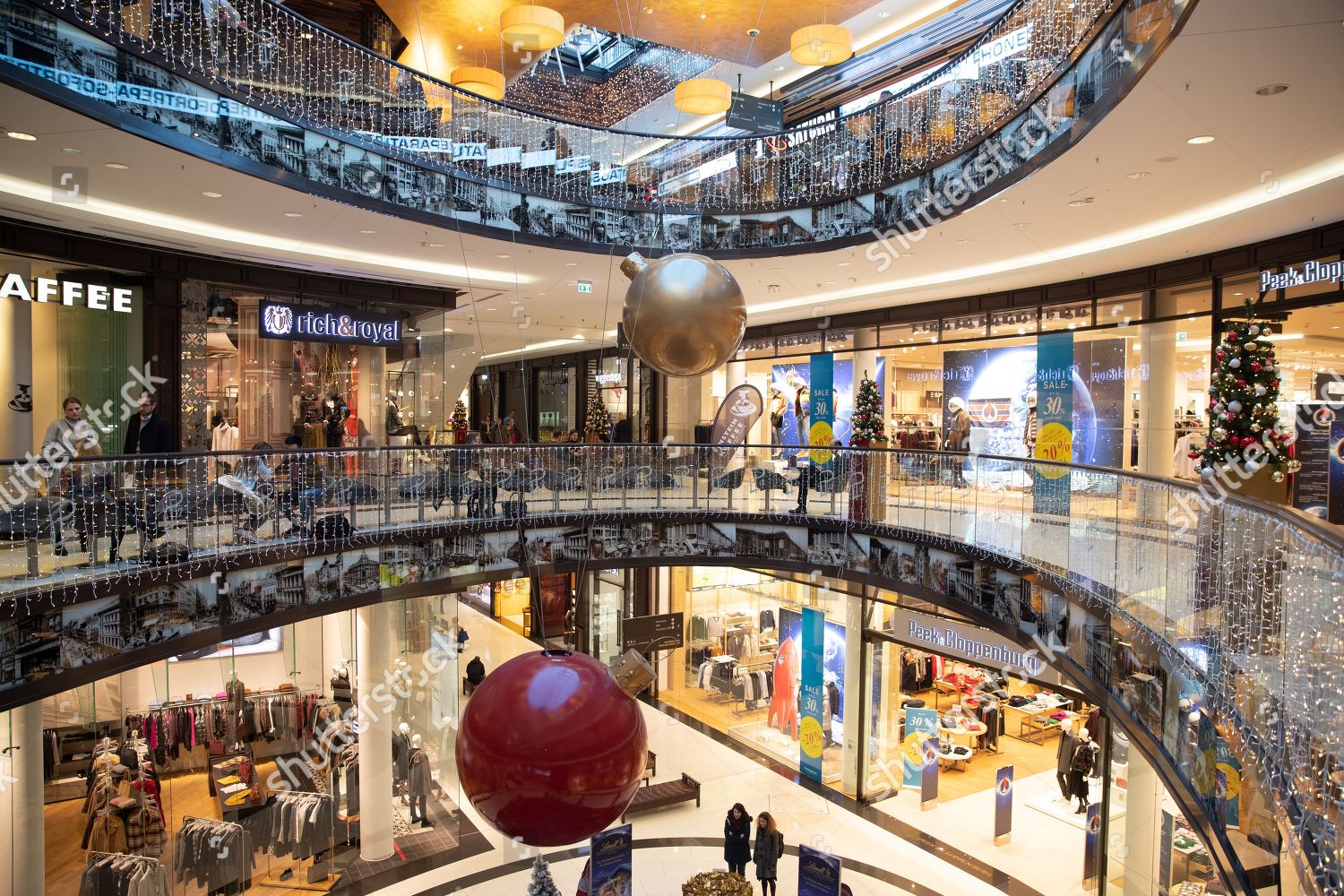 Interior View Shopping Mall Mall Berlin Decorated Editorial Stock