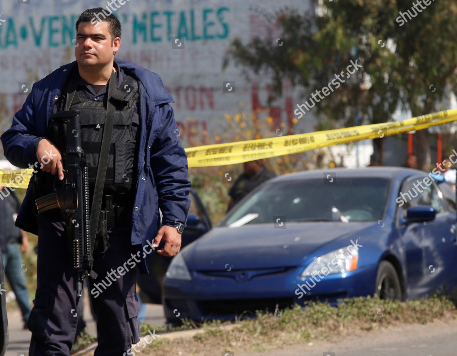 Mexican State Police Officers Guard Area Editorial Stock Photo - Stock ...