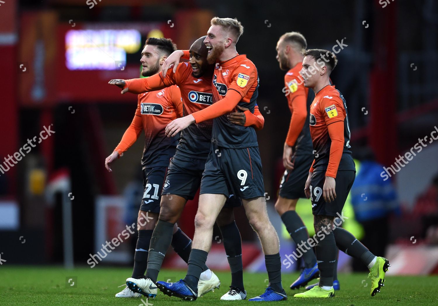 Leroy Fer Swansea City Celebrates Scoring Editorial Stock Photo - Stock ...