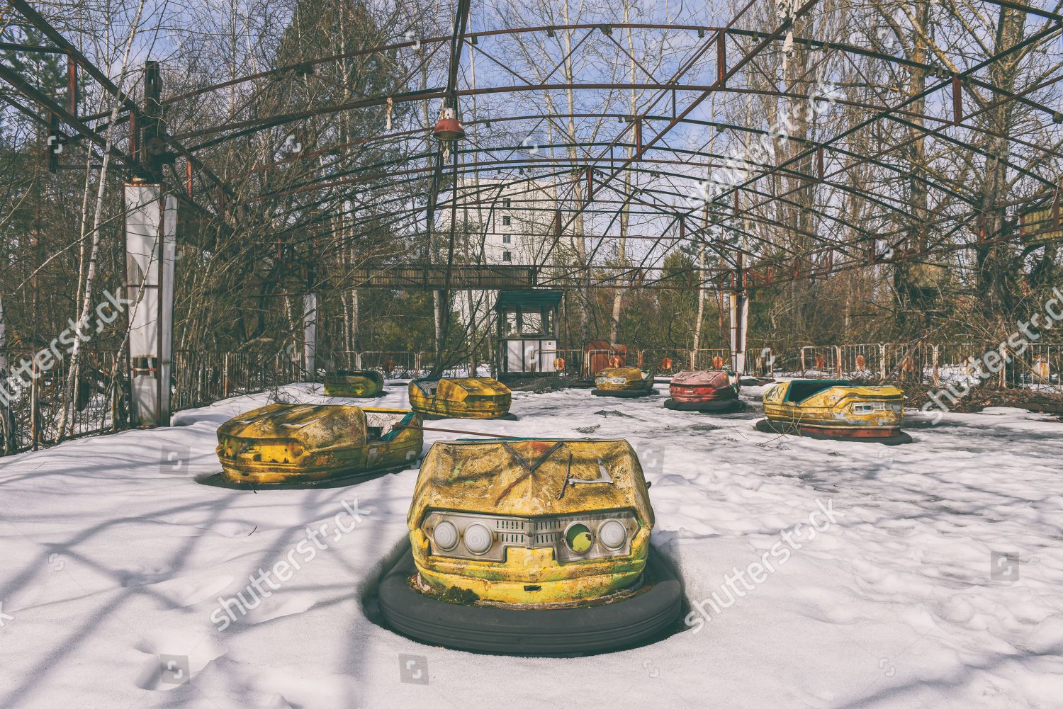 Abandoned Bumper Cars Pripyat Editorial Stock Photo - Stock Image ...