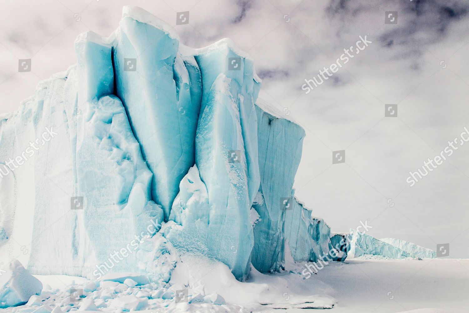 Iceberg Seen Frozen Fjord Baffin Island Editorial Stock Photo - Stock ...