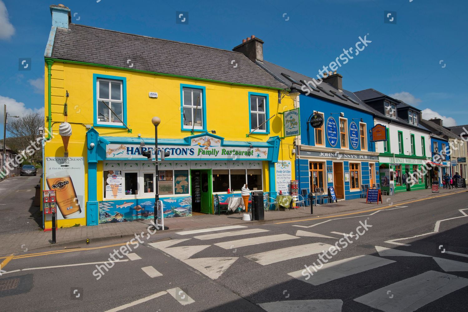 Colorful Houses Restaurants Dingle Dingle Peninsula Editorial Stock