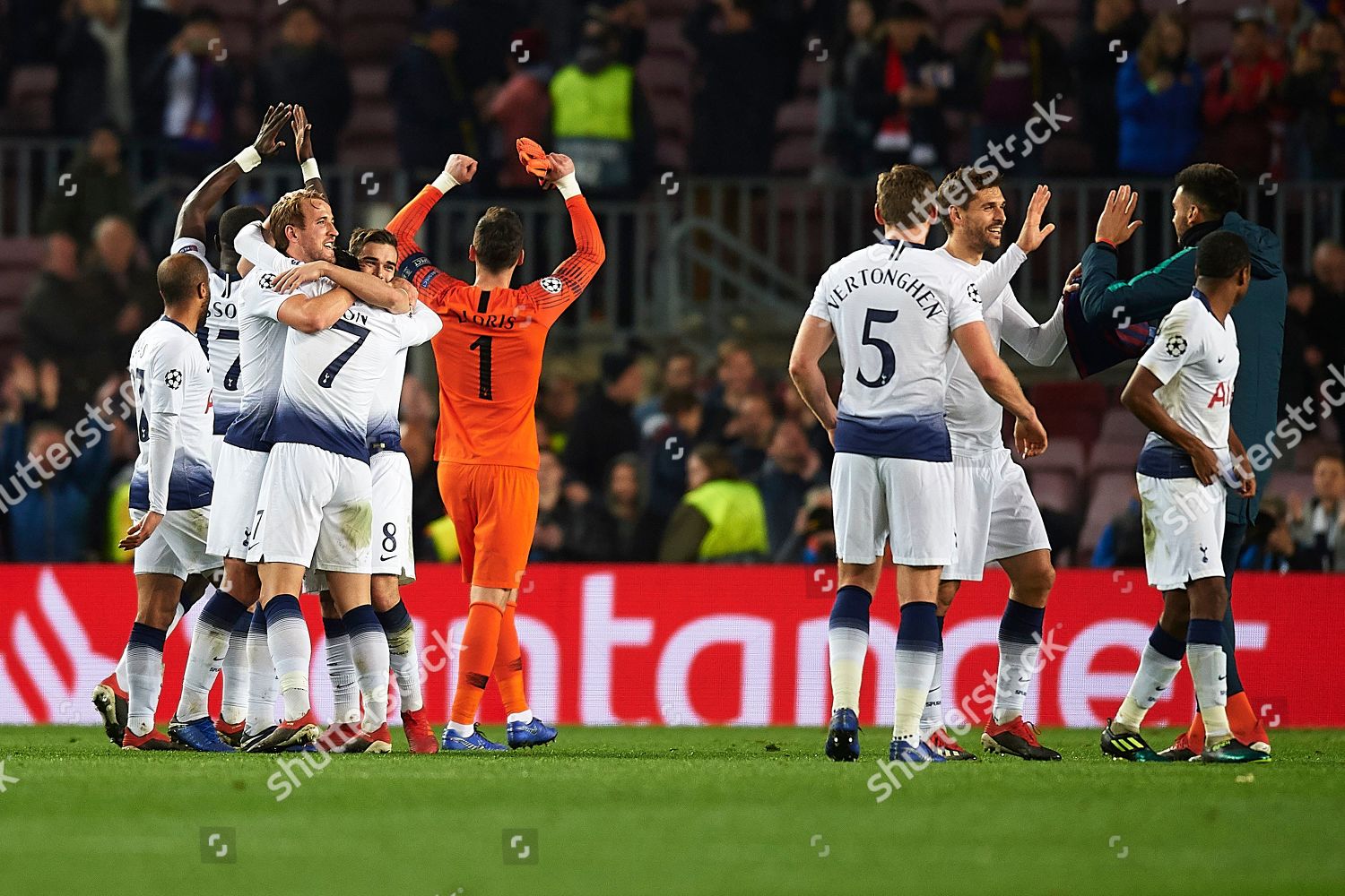 Tottenham Hotspur Players Celebrating Classification After Editorial ...