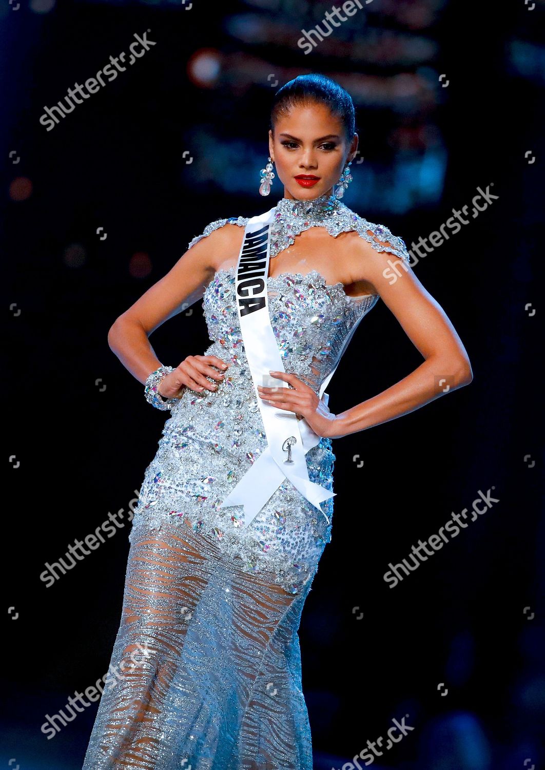 Miss Jamaica Emily Saraclaire Maddison Walks Editorial Stock Photo ...