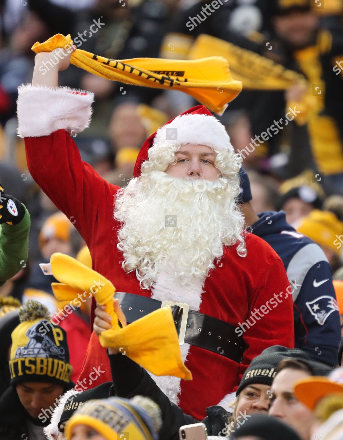 Pittsburgh Steelers Holly Santa Hat