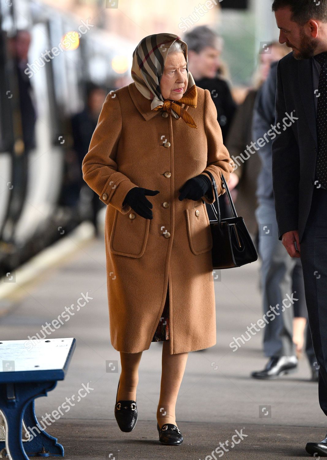 QUEEN ELIZABETH II ARRIVING KING'S LYNN Editorial Stock Photo Stock