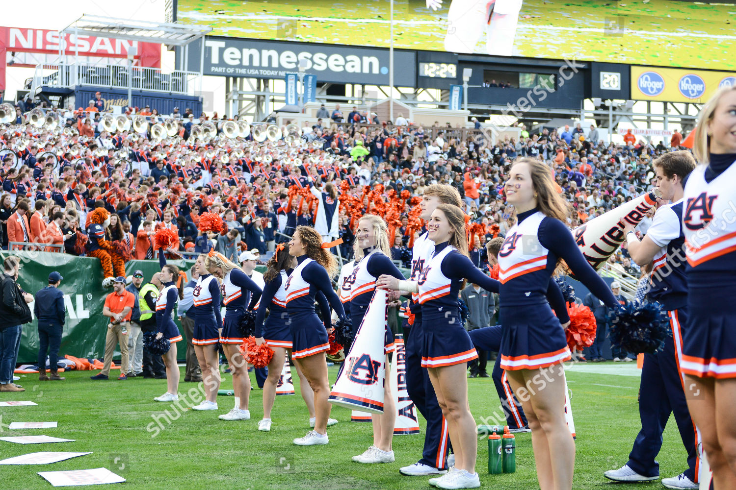 Auburn Tigers Cheerleaders During Game Between Editorial Stock Photo